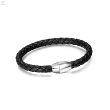 Fashion cheap leather bracelet, bio magnetic leather bracelet